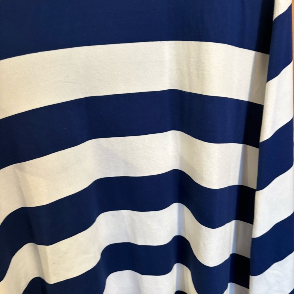 Ralph Lauren Polo Navy and White Maxi Striped Dress Medium Nautical resort - Picture 5 of 9